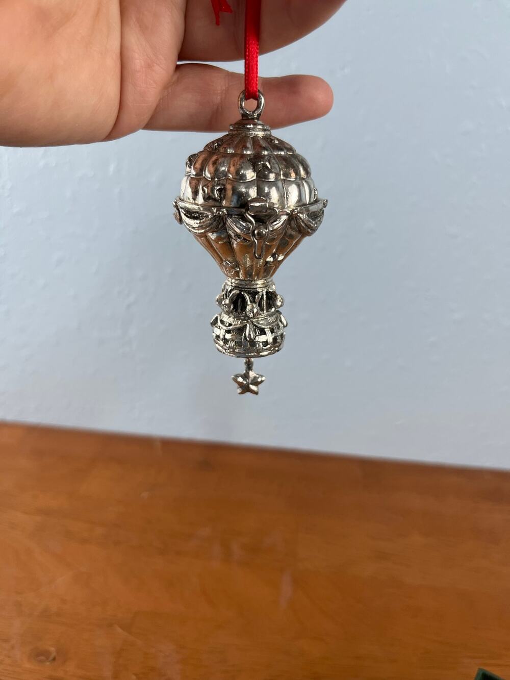 VTG Arthur Court 2002 Bunny Hot Air Balloon Christmas Ornament Holidays